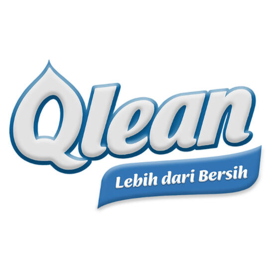 Logo QLEAN INDONESIA Qlean produk pembersih konsentrat seperti **deterjen**, **softener**, **parfum laundry**, **sabun cuci piring**, **cuci tangan**, **pembersih lantai**, dan **karbol**.